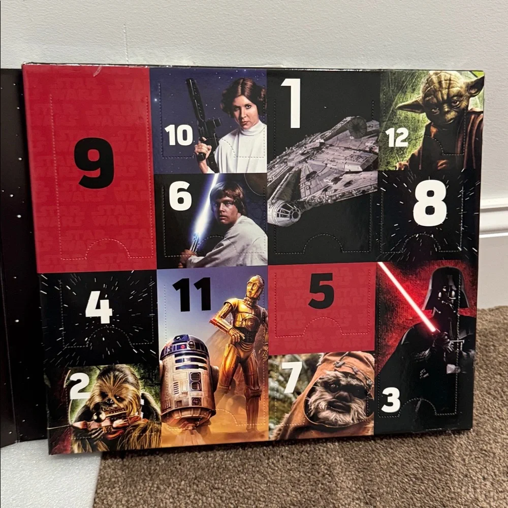 Star wars 12 days of socks kids size large 3-10 new in box